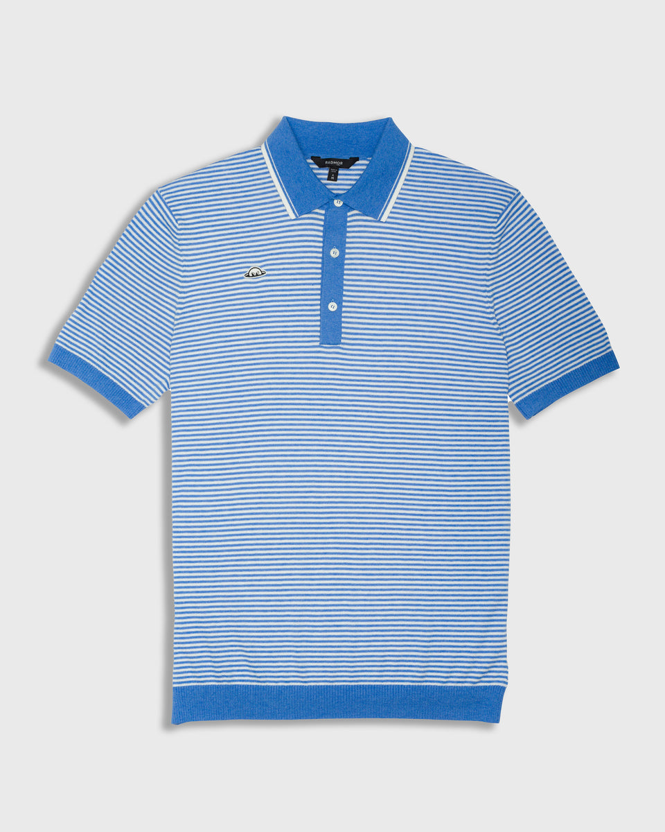 s*r様 最終値下げ Knit Stripe L/S Polo Mサイズ Union Recycled Rib Knit Polo - Regatta / Snow White – RADMOR