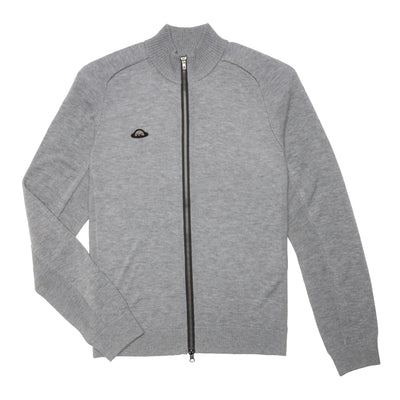 RADMerino Cashmere Blend Zip Cardigan Sweater - Heather Grey
