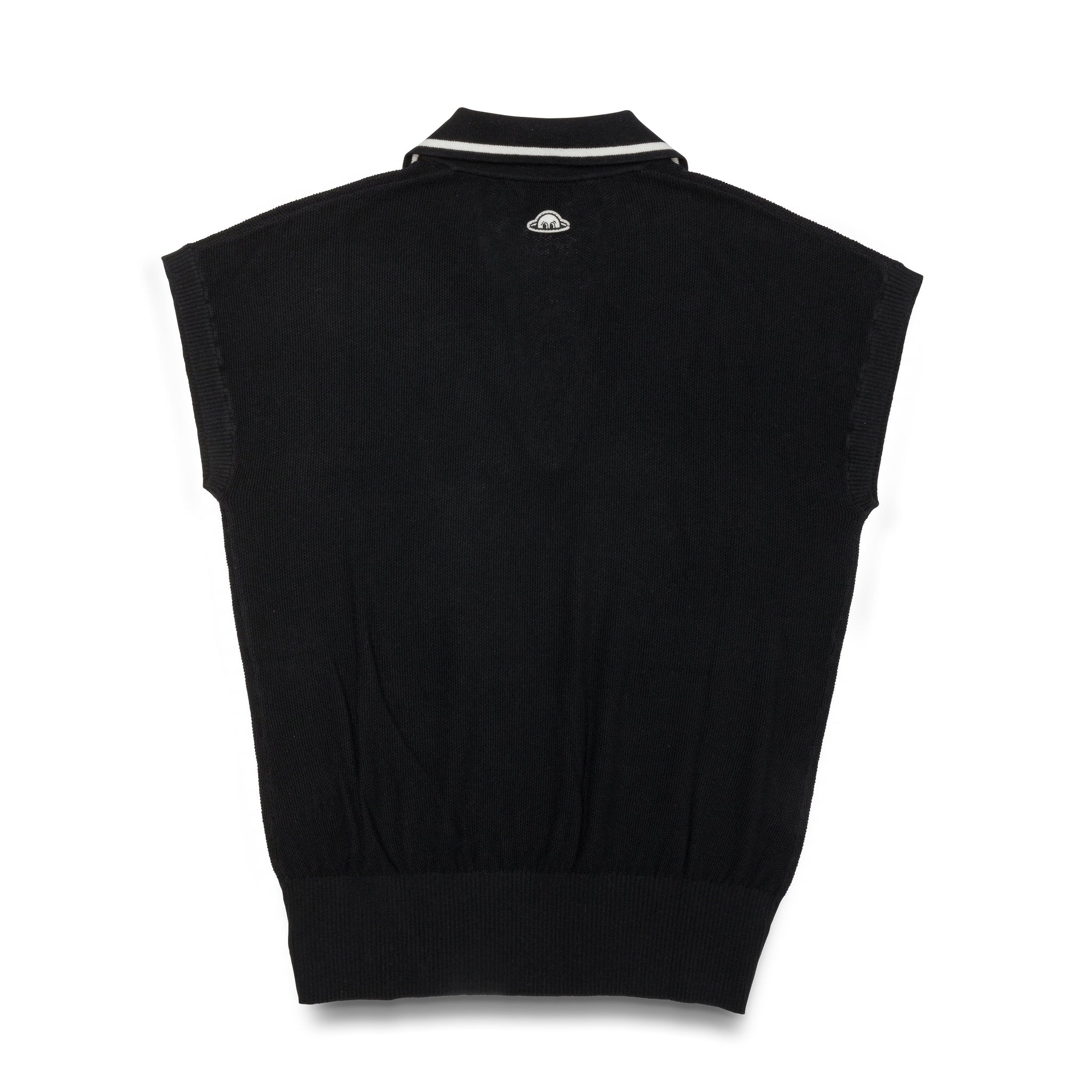 Stella Recycled Sweater Knit Polo - Black / Snow White – RADMOR