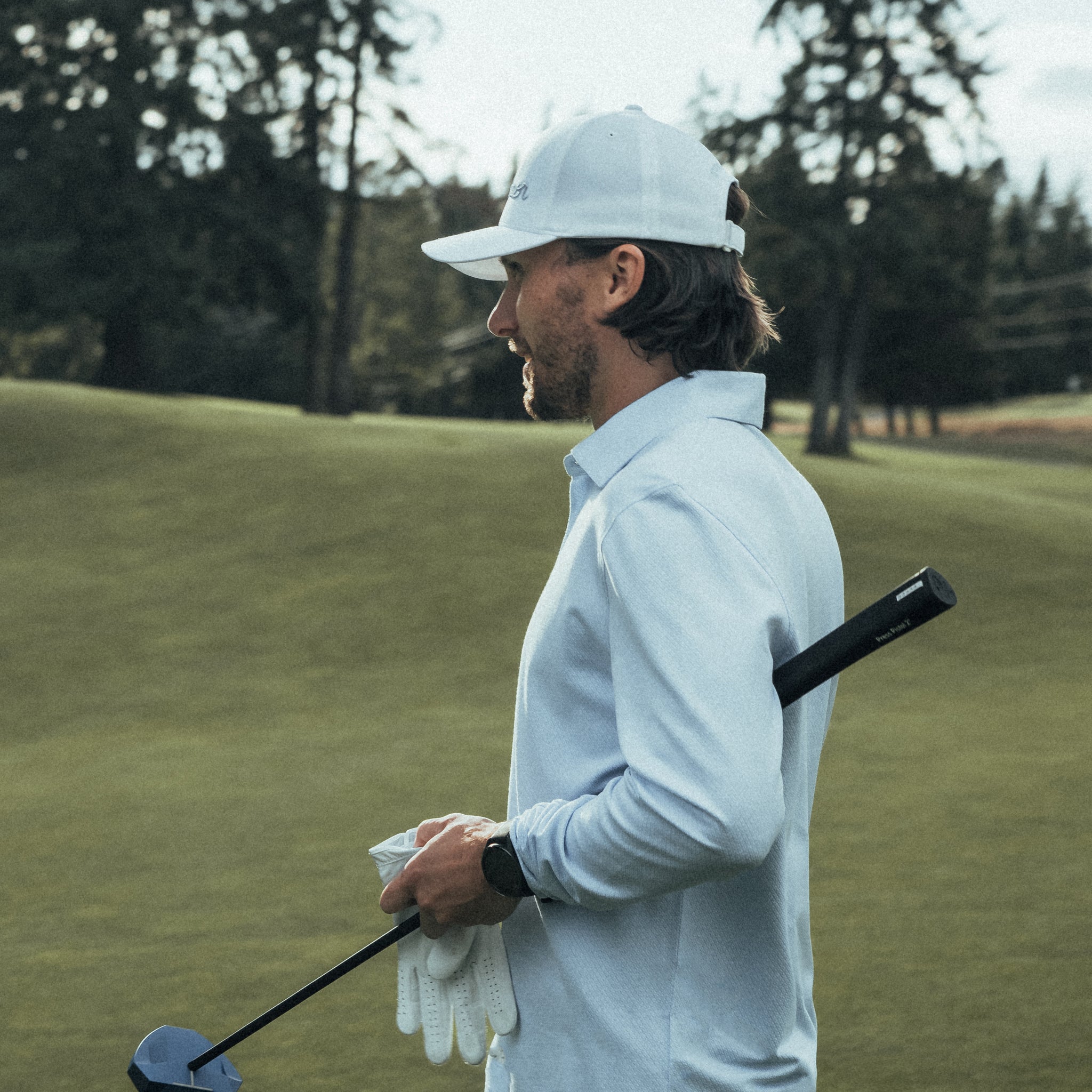 Stewart Recycled Jacquard Long Sleeve Polo – RADMOR
