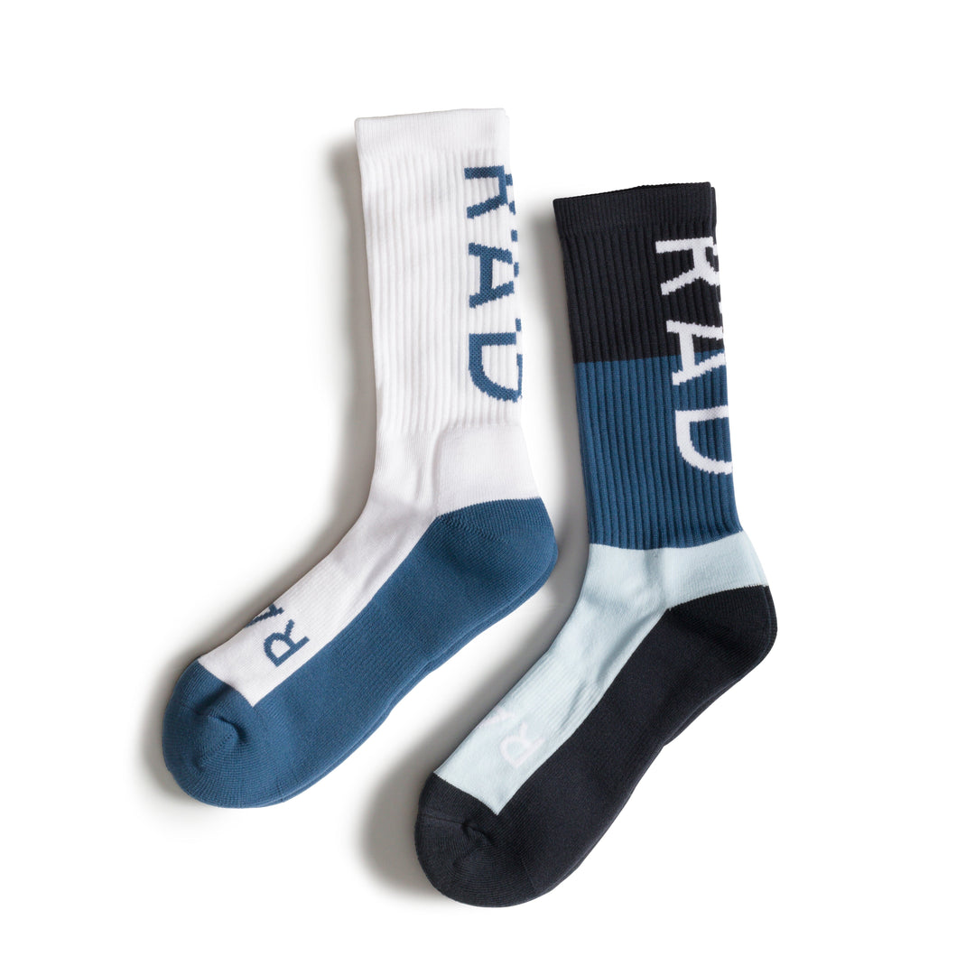 RADSOCK - White Out/True Blue (2 Pack) – RADMOR